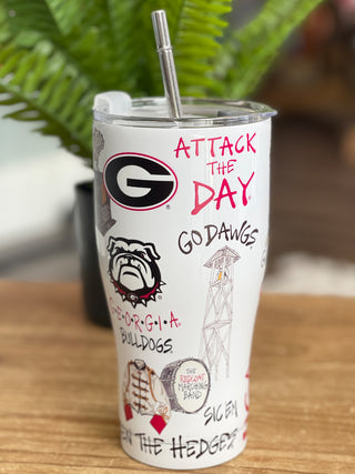 Tailgate Metal Tumbler 30oz - Georgia