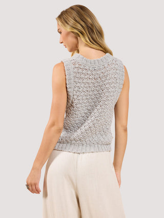 Amaya Sweater Vest - Sky Grey