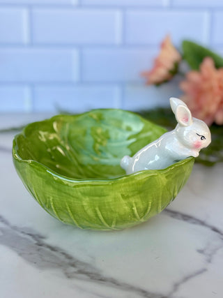 Cabbage Bunny Bowl - Green