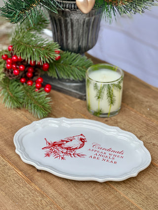 Cardinal Holiday Sentiment Tray