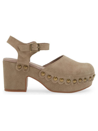 Chocolat Blu Garvey Platform Sandal - Taupe Suede