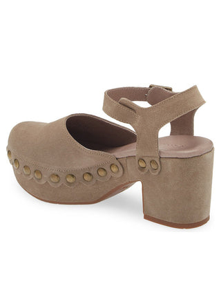 Chocolat Blu Garvey Platform Sandal - Taupe Suede