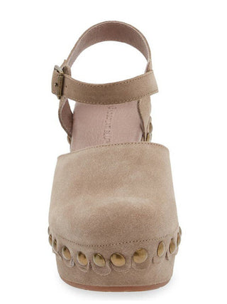 Chocolat Blu Garvey Platform Sandal - Taupe Suede