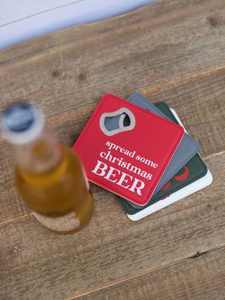 Christmas Bottle Opener Coaster