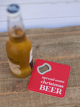 Christmas Bottle Opener Coaster