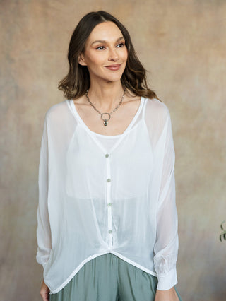 Cobblestone Milani Silk Blouse