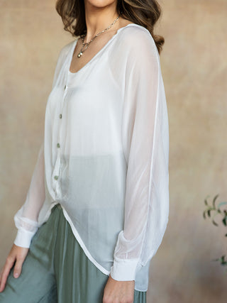 Cobblestone Milani Silk Blouse