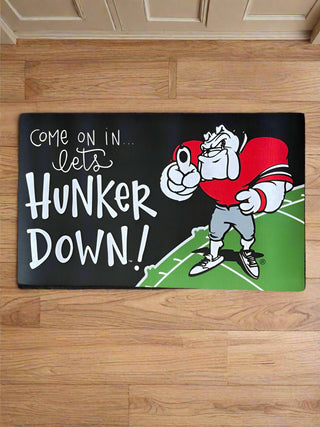 a georgia bulldogs welcome mat for indoor celebrations