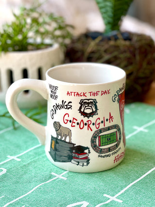 an officially licensed georgia bulldogs ceramic coffee mug