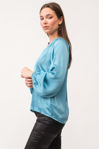 Dear John Manon Blouse - Blue Shadow