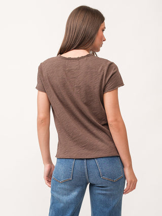 Dear John Vanya Short Sleeve Slub Tee - Dark Olive