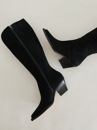 Dolce Vita Raj Long Boots - Onyx Suede