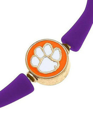 Enamel Bali Bracelet - Clemson Purple