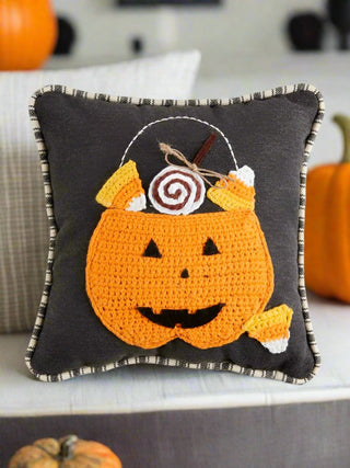 For the Love of Halloween Mini Pillow - Pumpkin