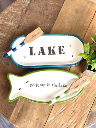 Go Retreat Plate and Spreader Set - Lake