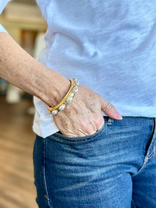 Harriette Pearl Bracelet - Gold