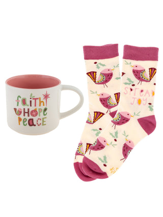 Holiday Socks and Sips Gift Set