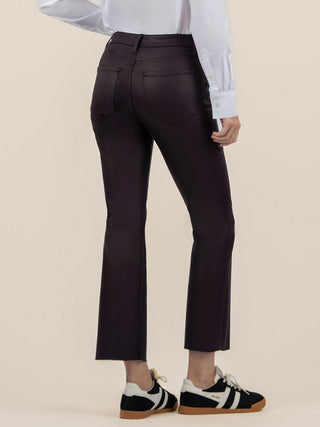 Kut from the Kloth Kelsey Faux Leather Flare Pants - Sangria