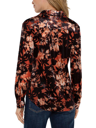 Liverpool Velvet Ember Shirt - Fire Opal