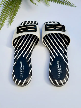 Liverpool Dunbar Sandals - Black/White