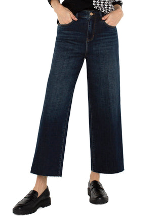 Liverpool Stride Wide Leg Crop Denim Jeans - Eastmoor