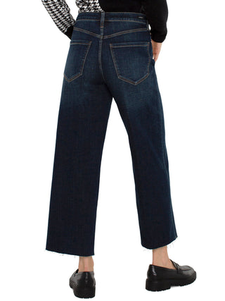 Liverpool Stride Wide Leg Crop Denim Jeans - Eastmoor