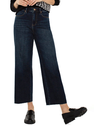 a pair of wide leg eastmoor cropped denim jeans