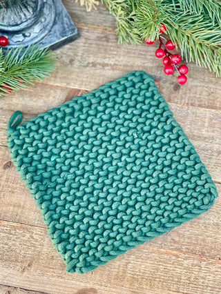 Merry & Bright Crochet Pot Holder Set