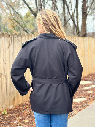 Midnight Maven Trench Jacket - Black