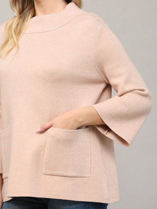 Serene Chic Mock Neck Sweater