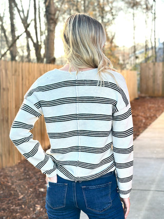 Sanctuary Bistro Stripe Sweater - Light Oak