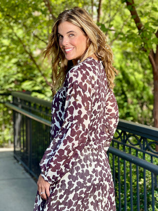 Sanctuary Watermark Blouse - Chocolate Spots