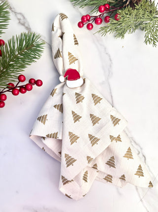 Santa Hat Napkin Huggers - Red/White