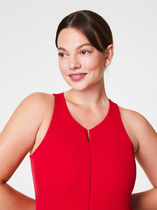 SPANXshape™ Get Moving Zip Front Dress - Red