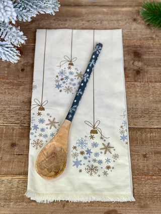 Sparkling Snowflake Towel and Spoon Set