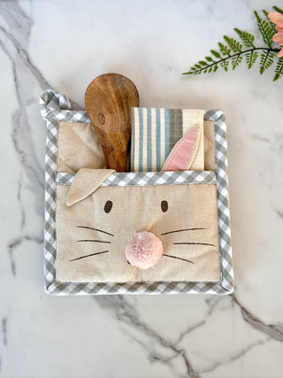 Square Bunny Pot Holder Set