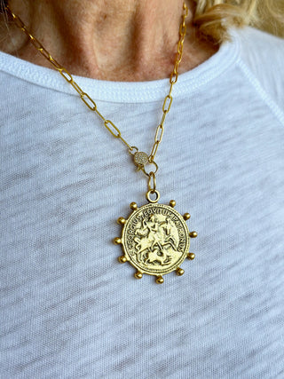 St. George Medallion Necklace - Gold