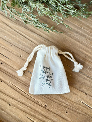 a gift sack that has the lyrics to amazing grace