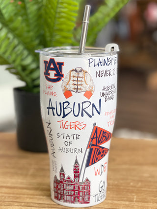 Tailgate Metal Tumbler 30oz - Auburn