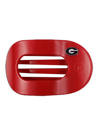 uga red teleties flat round hair clip