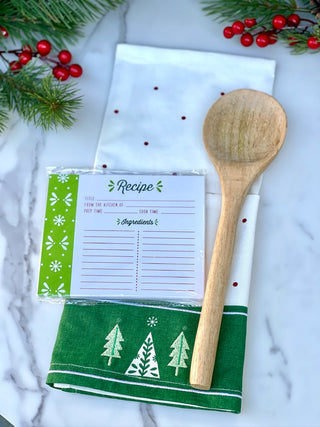 Whimsical Holiday Towel and Spoon Set