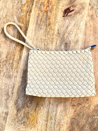 Isolde Woven Hobo Bag - Stone