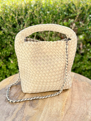 Isolde Woven Hobo Bag - Stone