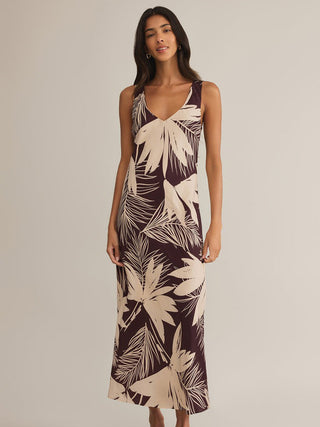 Z Supply Hana Palmera Maxi Dress - Lava Rock