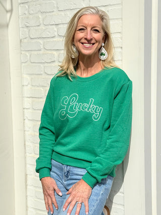 Z Supply Lucky Sweatshirt - Green