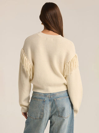 Z Supply On the Fringe Sweater - Sea Salt