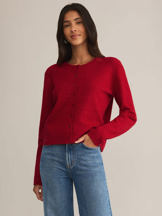 Z Supply Outlook Cardigan - Haute Red