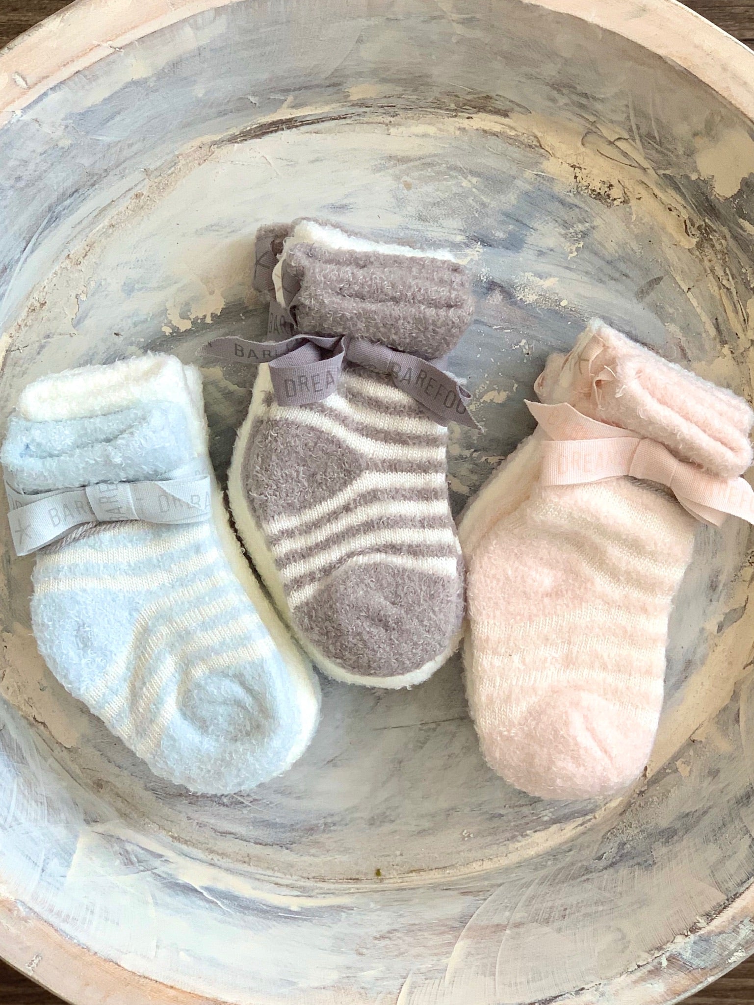 Barefoot Dreams CozyChic Infant Socks - Blue