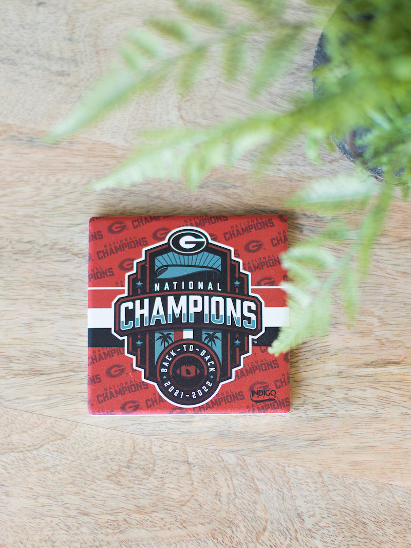 Georgia Bulldogs Back to Back National Champions 2021-2022 Wooden Plaque